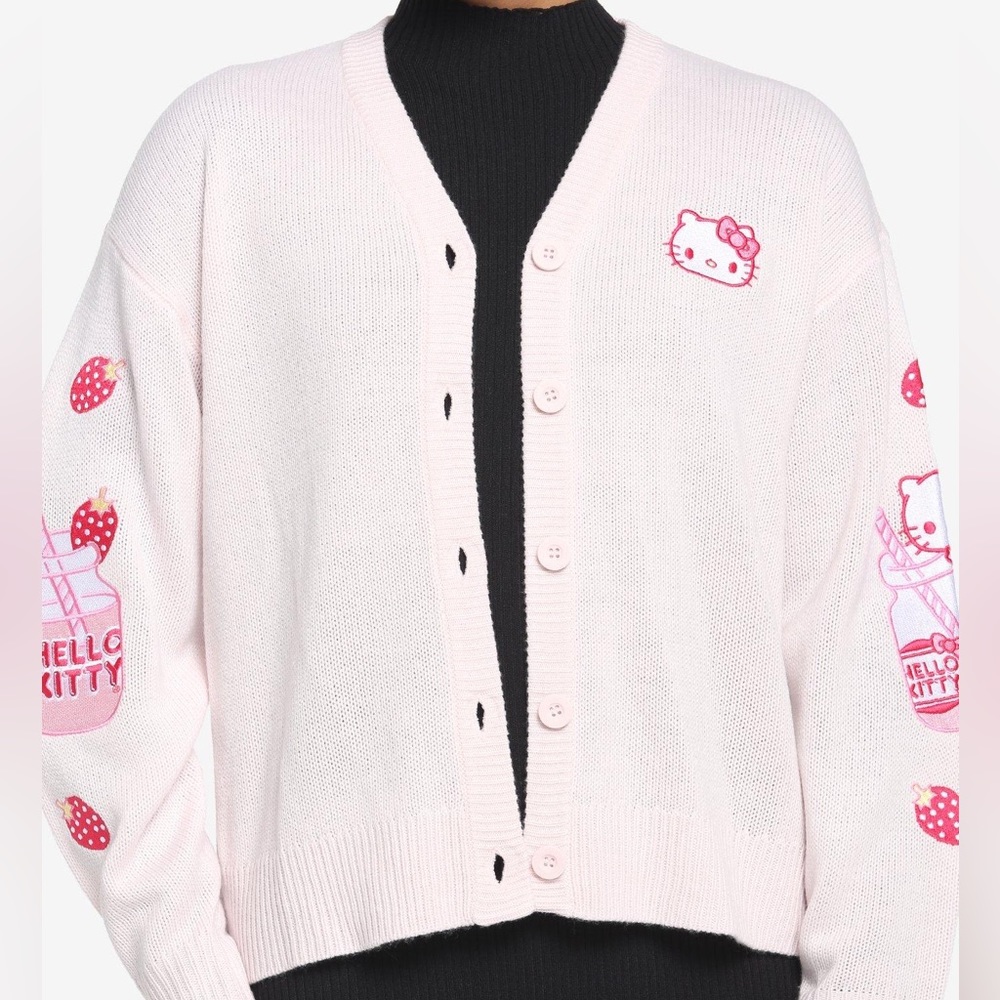 hello kitty strawberry milk cardigan